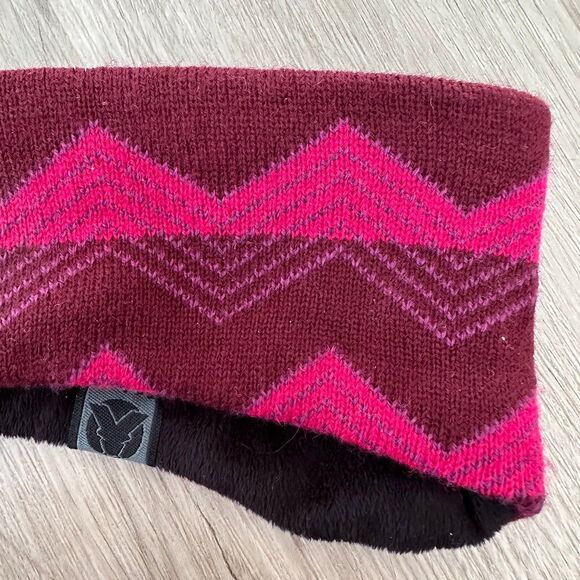 YakTrax Cabin Cozy Reversible Acrylic Knit & Fleece Winter Headband One Size - Picture 4 of 7